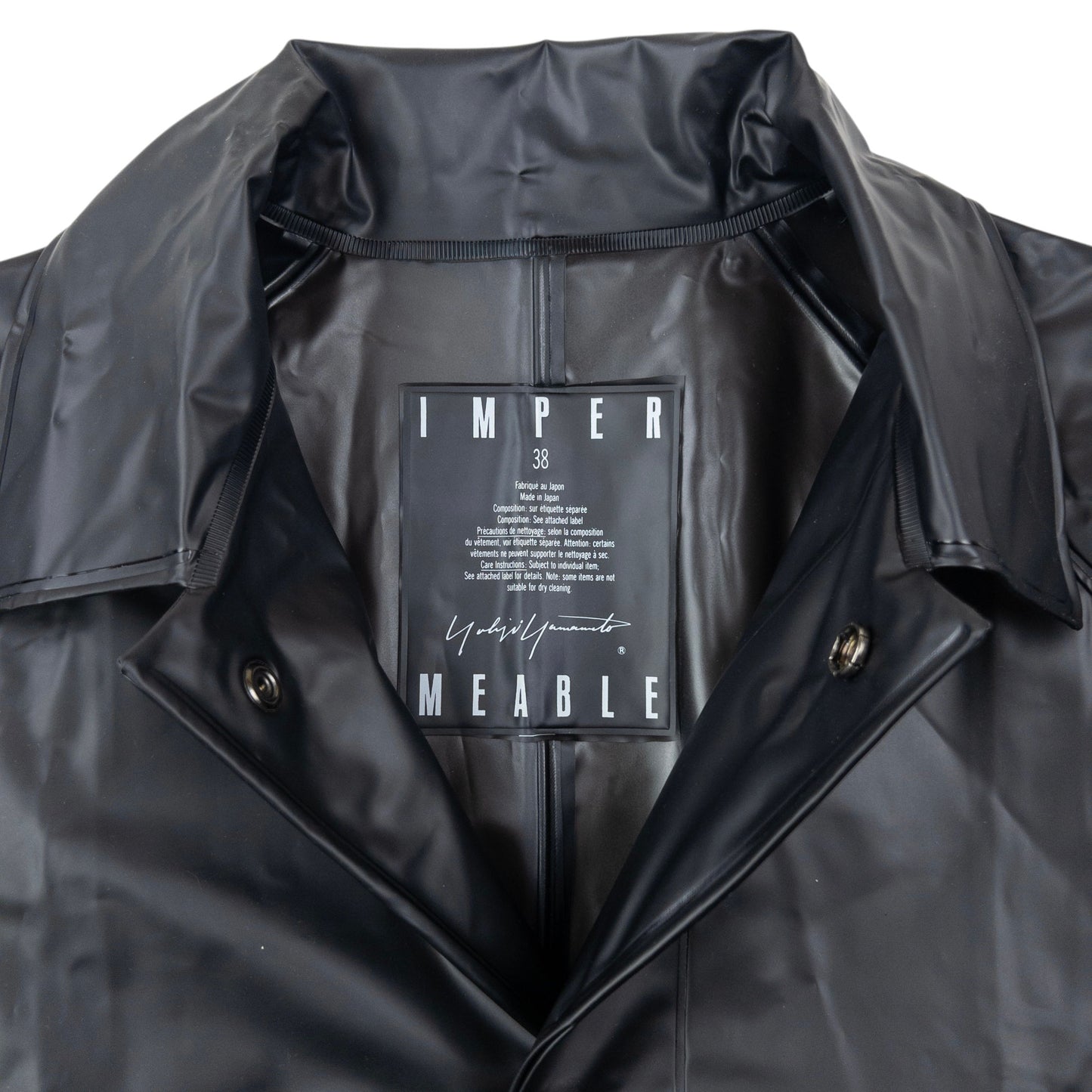Vintage 90s Yohji Yamamoto Impermeable Transluscent Rain Jacket Size XL