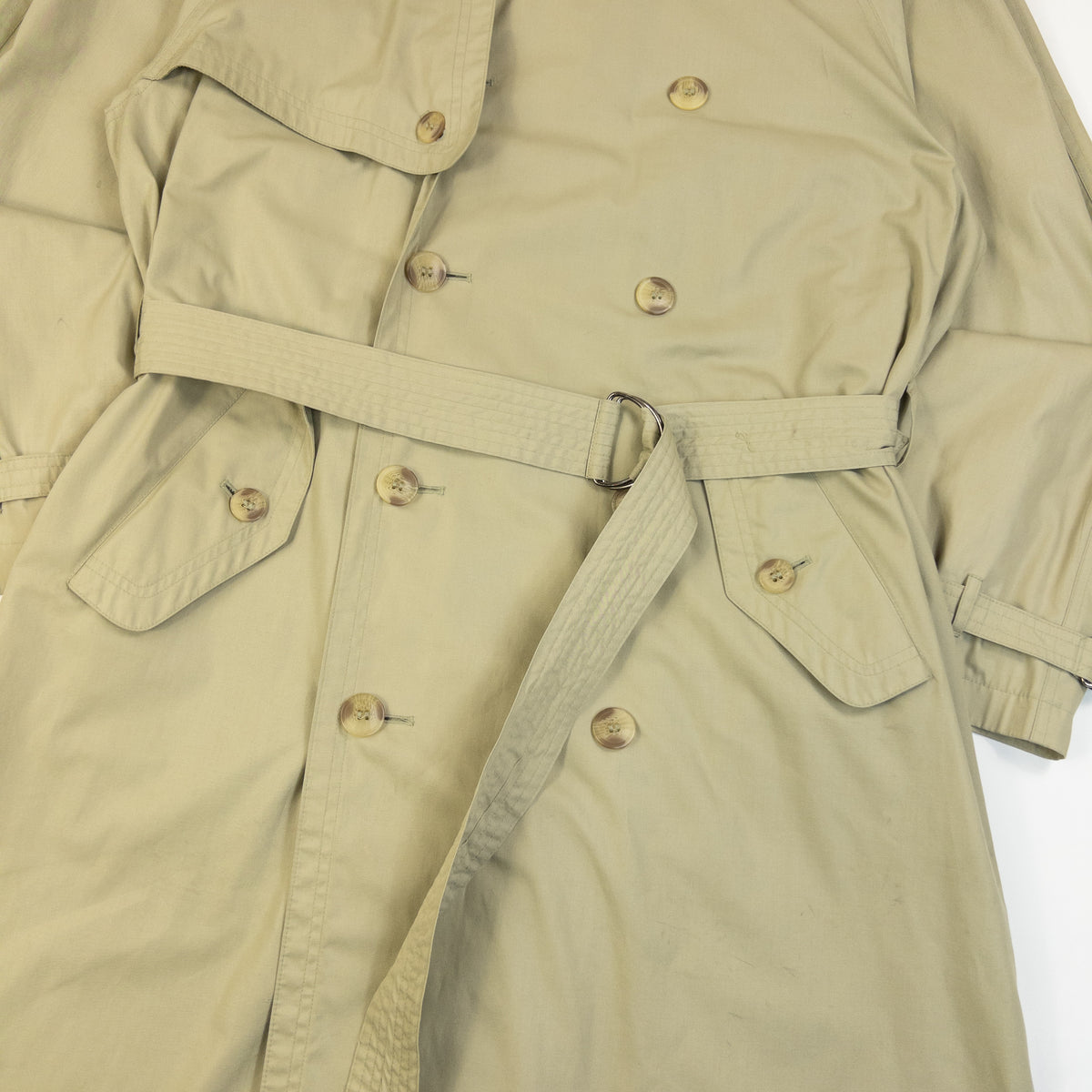 Vintage 80s YSL Yves Saint Laurent Belt Waist Trench Jacket Size XL