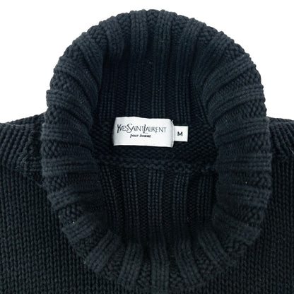 Vintage 2000s YSL Yves Saint Laurent Turtleneck Knit Jumper Size M