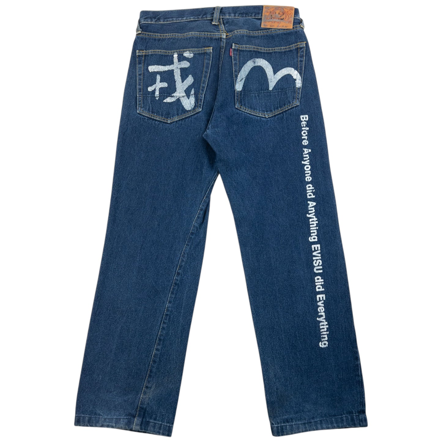 Vintage 2000s Evisu Gull Symbol Text Japanese Denim Jeans Size W32