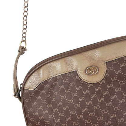 Vintage Gucci Monogram Leather Shoulder Bag