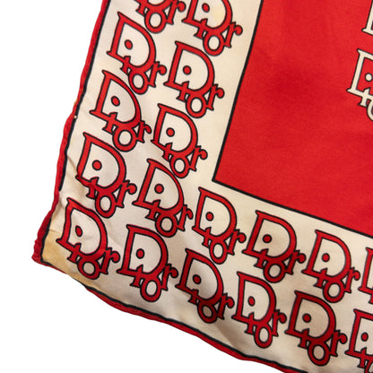 Vintage 80s Dior Monogram Silk Scarf