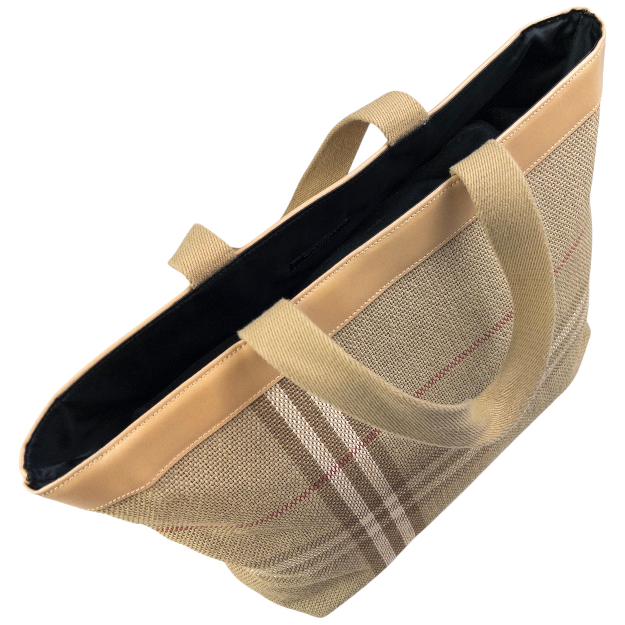 Vintage Burberry Nova Check Woven Shoulder Bag