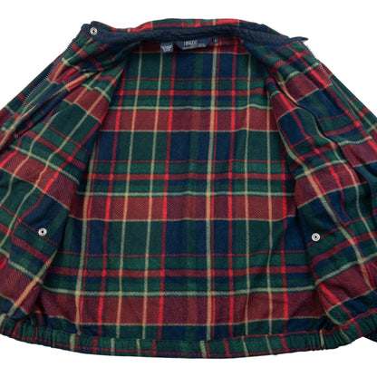 Vintage 90s Polo Ralph Lauren Checkered Fleece Jacket Size L