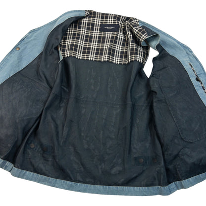 Vintage 2000s Burberry Denim Gilet Cargo Vest Size XS