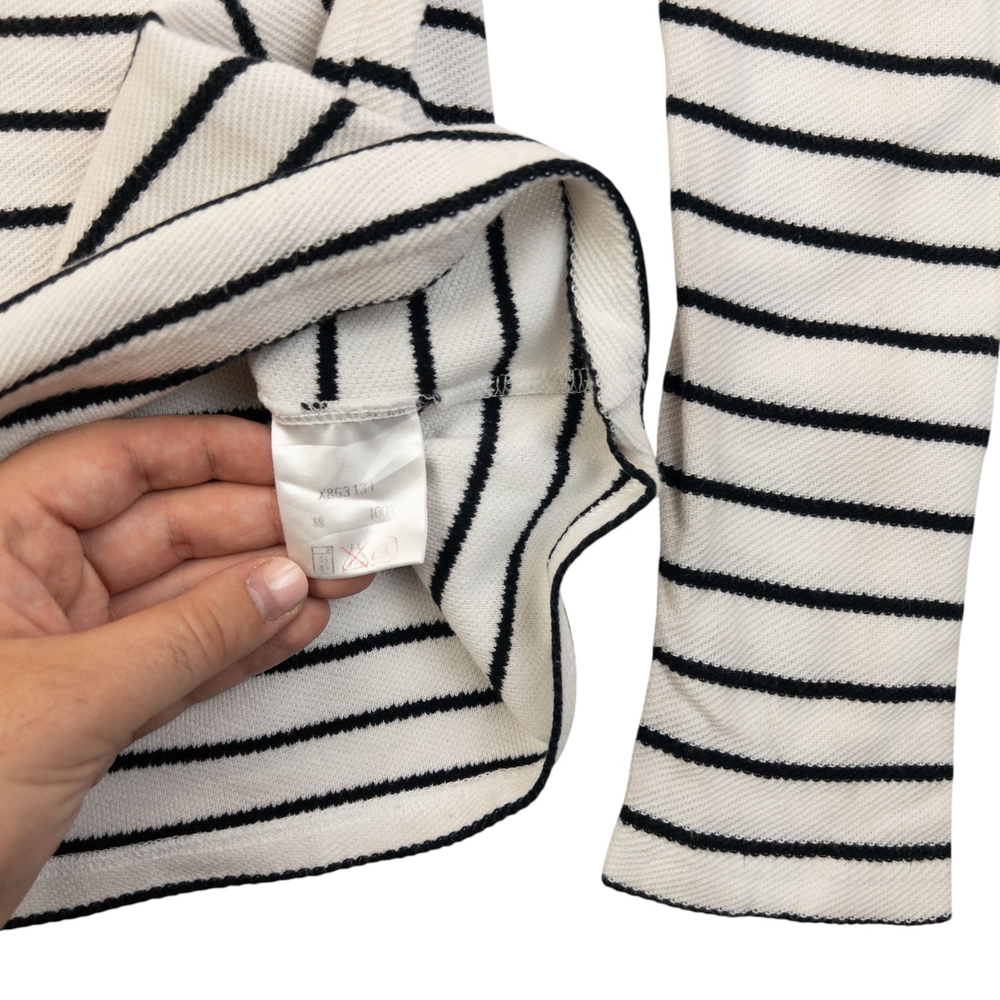 Vintage 90s Yohji Yamamoto D'Urban A.A.R Striped Long Sleeve T Shirt Womens Size M