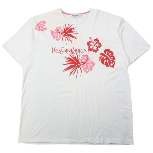Vintage 2000s YSL Yves Saint Laurent Tropical Graphic T Shirt Size M