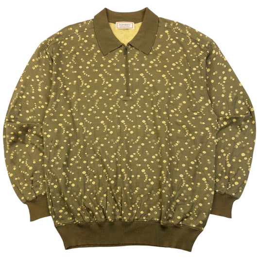 Vintage 80s YSL Yves Saint Laurent Q Zip Polo Sweatshirt Size S