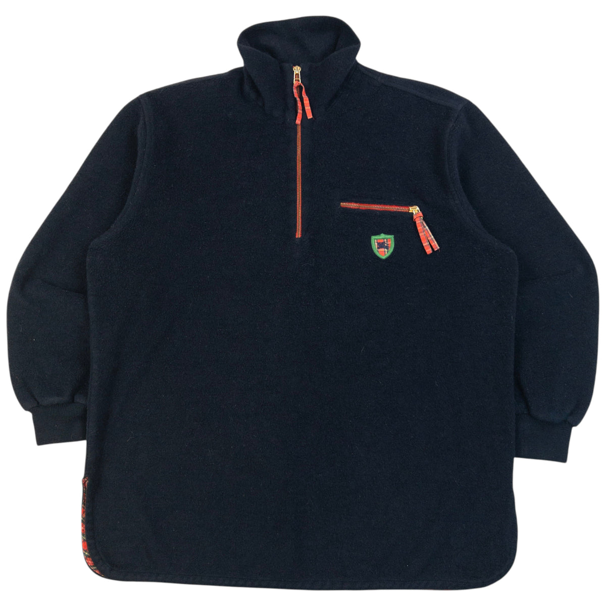 Vintage 90s Burberry Q Zip Fleece Sweatshirt Size L