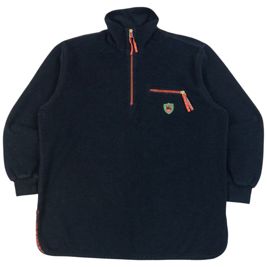 Vintage 90s Burberry Q Zip Fleece Sweatshirt Size L