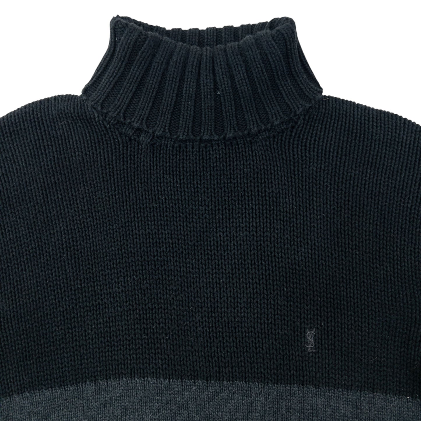 Vintage 2000s YSL Yves Saint Laurent Turtleneck Knit Jumper Size M