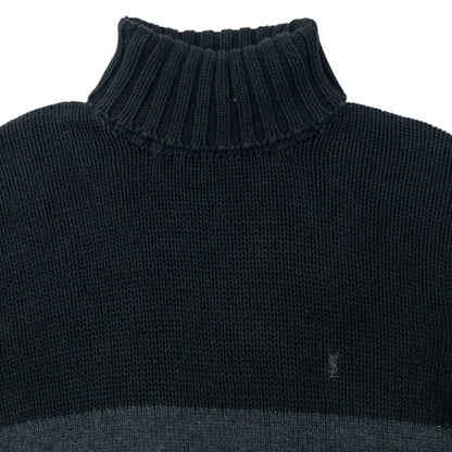 Vintage 2000s YSL Yves Saint Laurent Turtleneck Knit Jumper Size M
