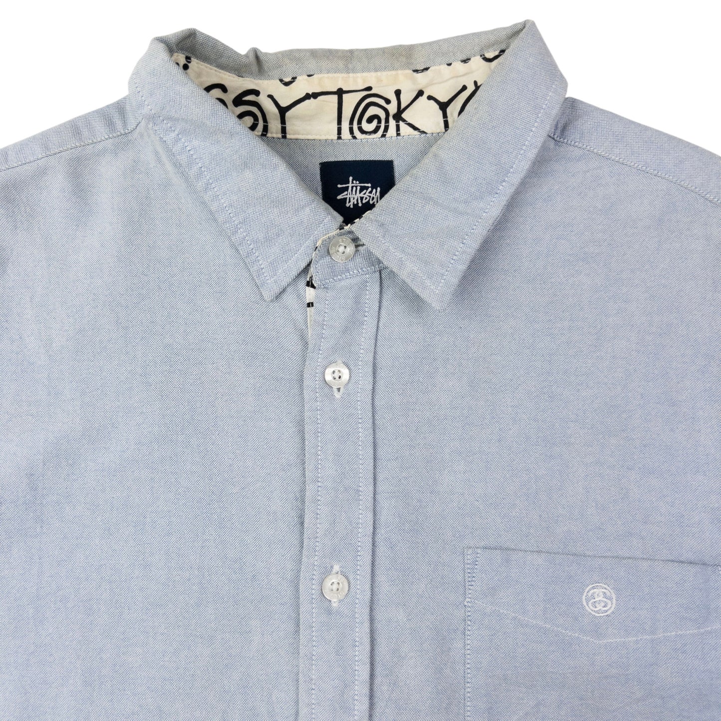 Vintage Stussy Long Sleeve Button Up Shirt Size L