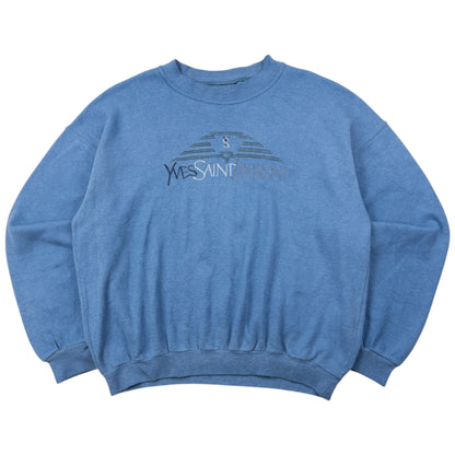 Vintage YSL Yves Saint Laurent Embroidered Sweatshirt Size S
