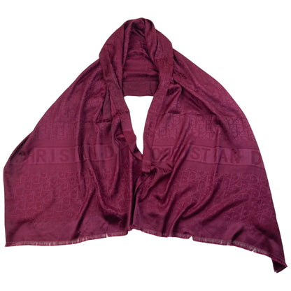 Vintage 90s Dior Monogram Cashmere Silk Scarf