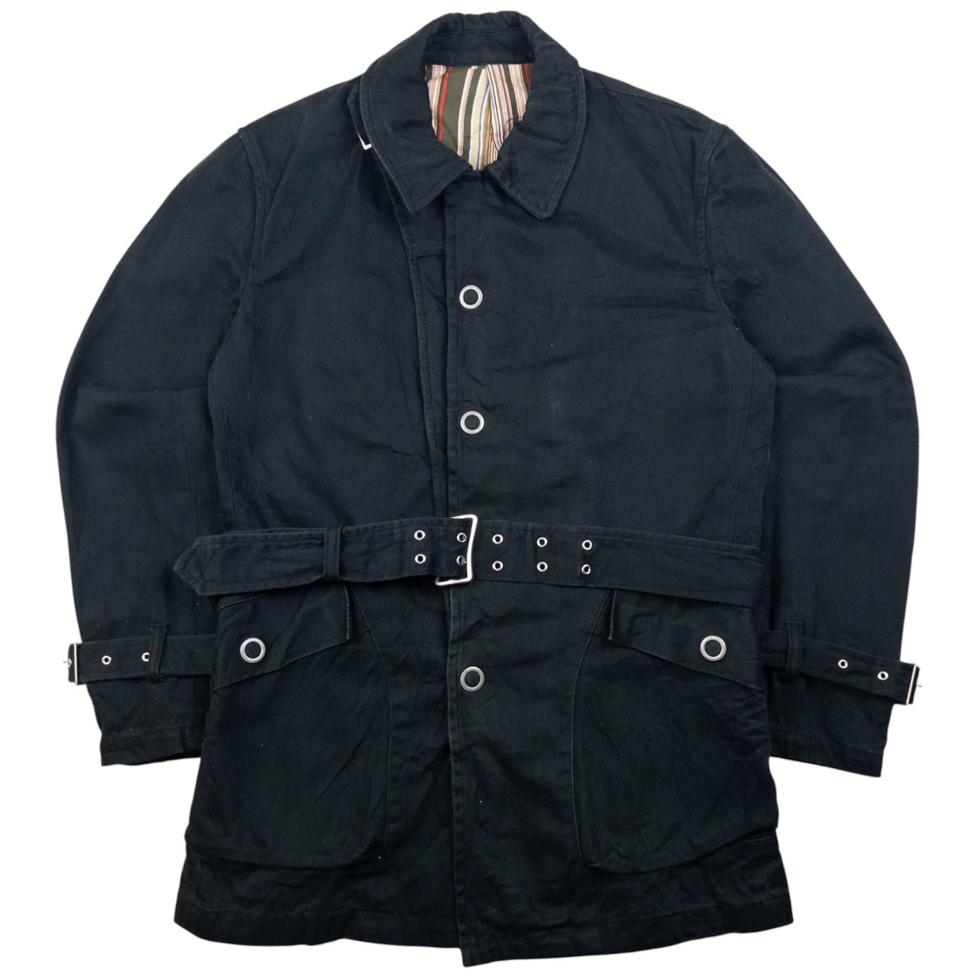 Vintage PPFM Belted Button Up Jacket Size M