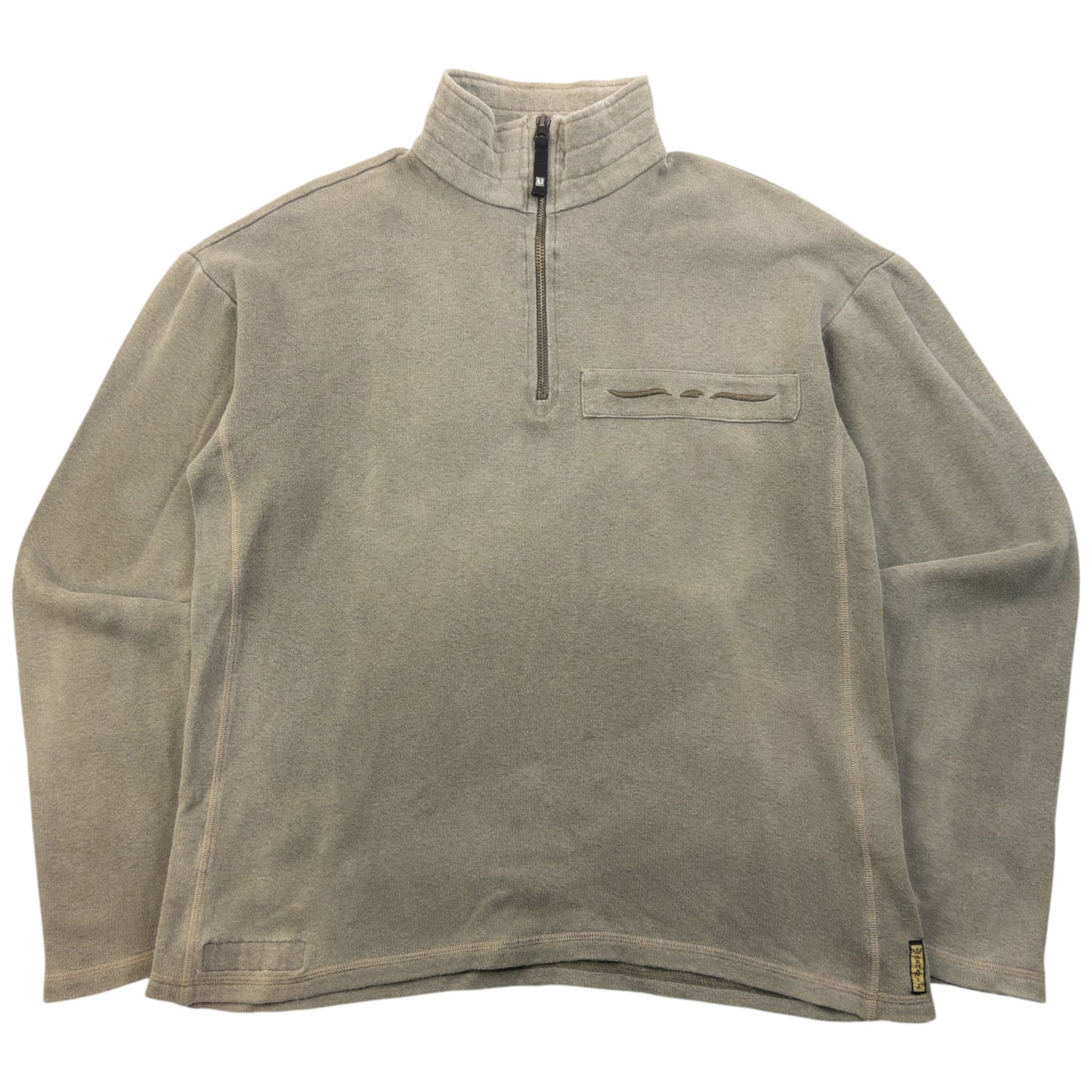 Vintage 2000s Armani Jeans Q Zip Hemp Sweatshirt Size XS