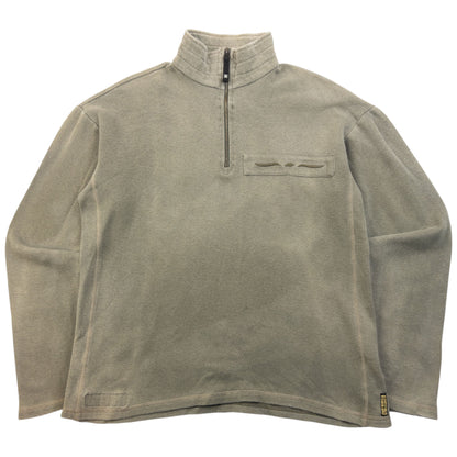 Vintage 2000s Armani Jeans Q Zip Hemp Sweatshirt Size XS