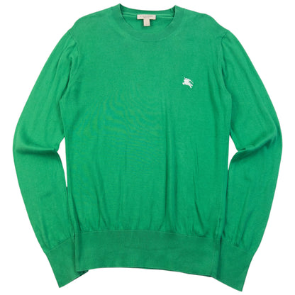Vintage 2000s Burberry Brit Jumper in green (cotton), embroidered logo detail