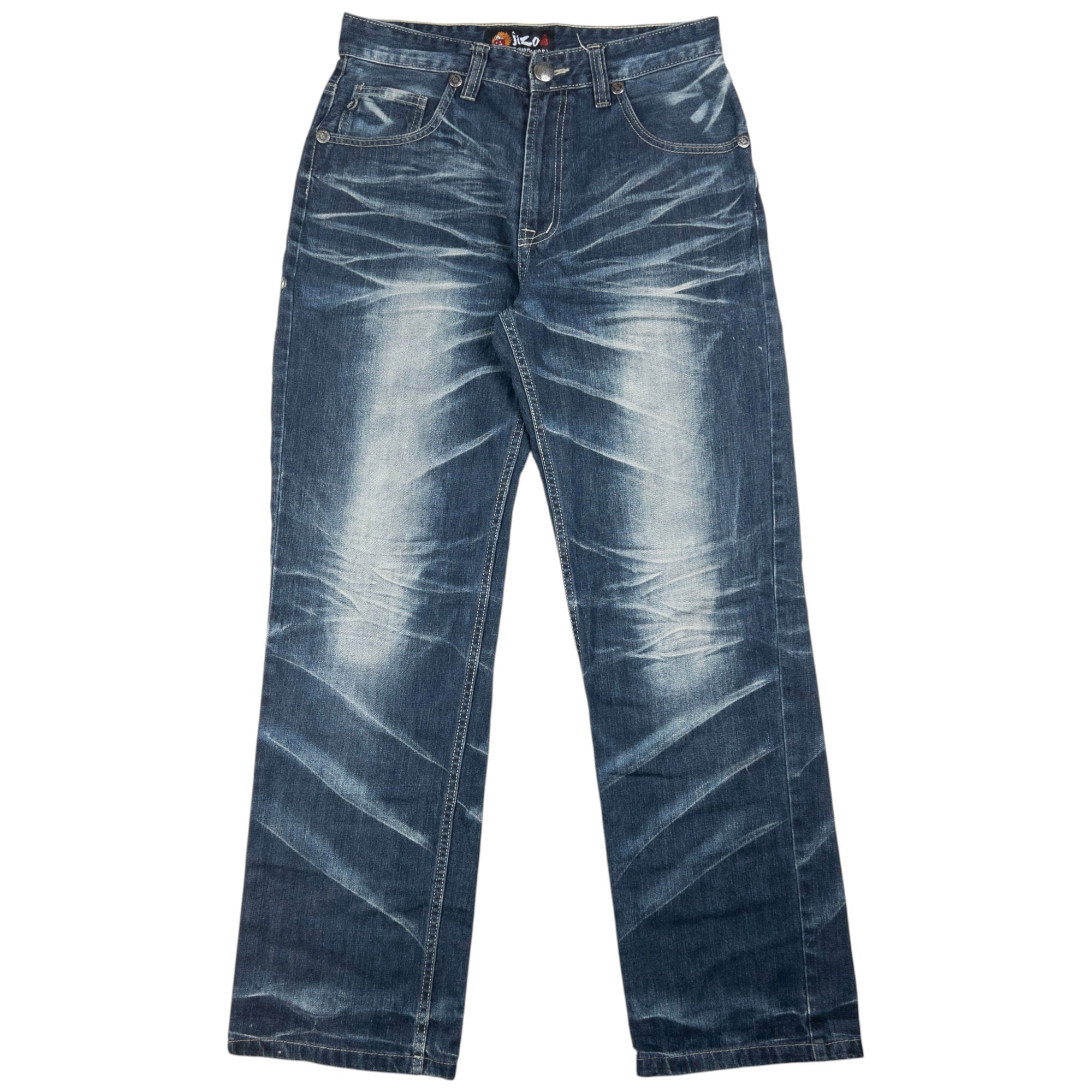 Vintage Jizo Bosatsu Embroidered Troll Japanese Denim Jeans Size W31