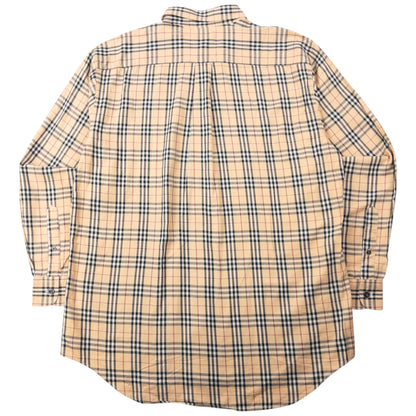 Vintage 2000s Burberry Nova Check Long Sleeve Button Up Shirt Size L
