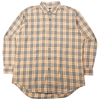 Vintage 2000s Burberry Nova Check Long Sleeve Button Up Shirt Size L