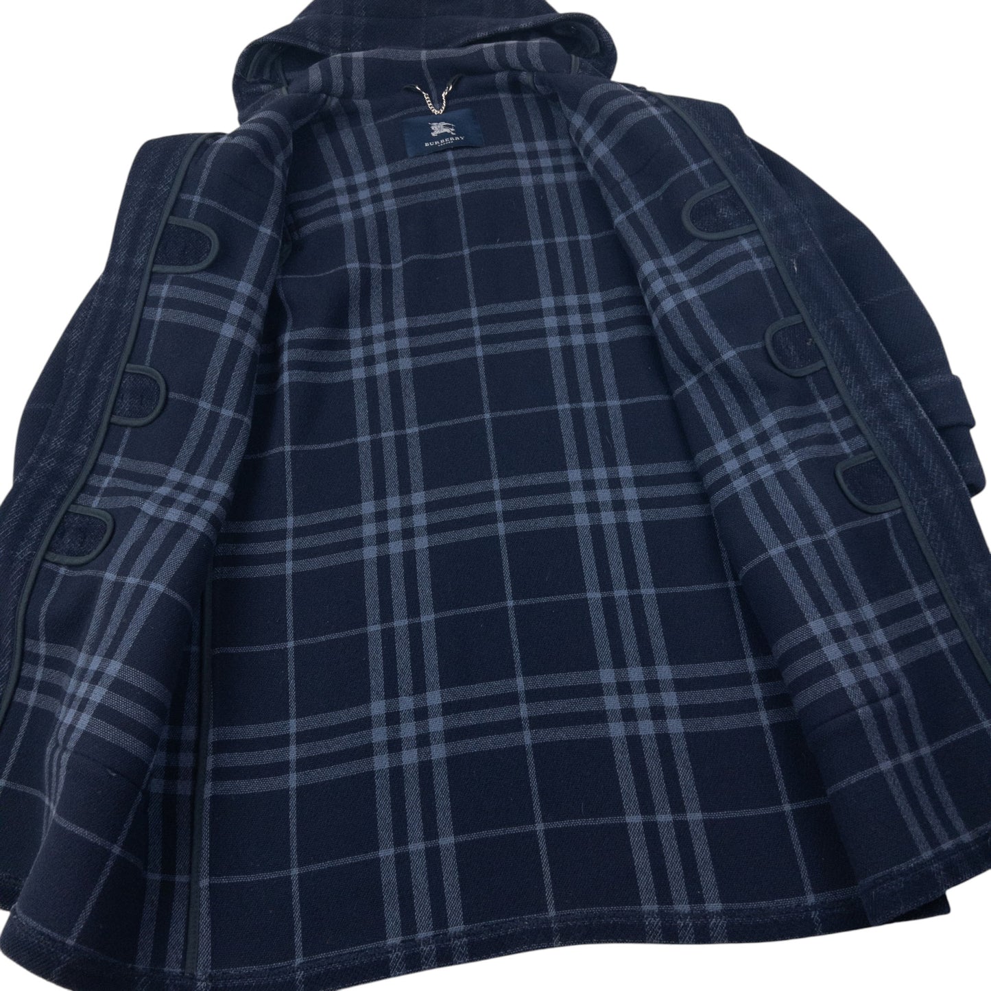 Vintage 2000s Burberry Nova Check Wool Duffle Jacket Size L