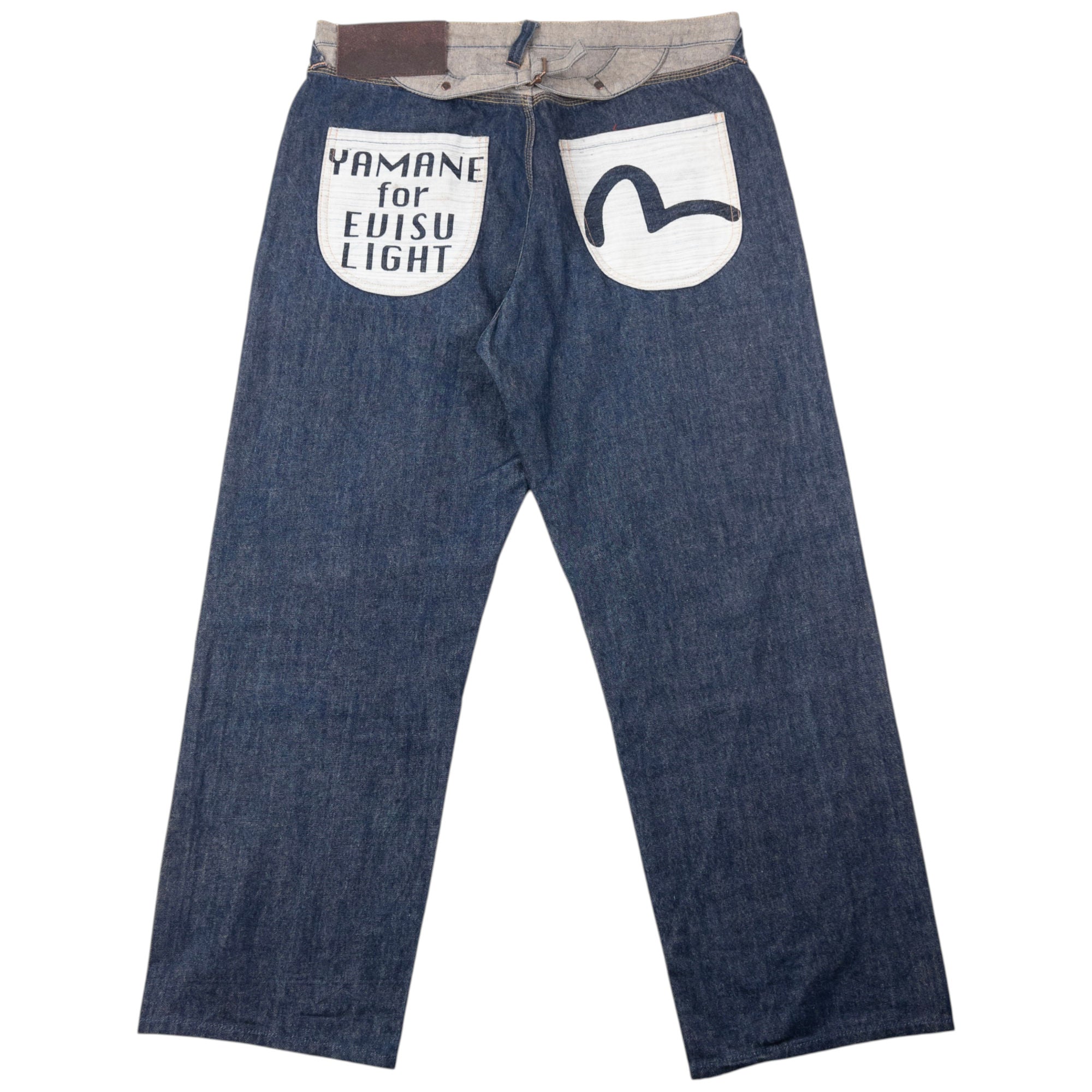 Vintage 90s Evisu Yamane Gull Text Japanese Denim Jeans Size W37