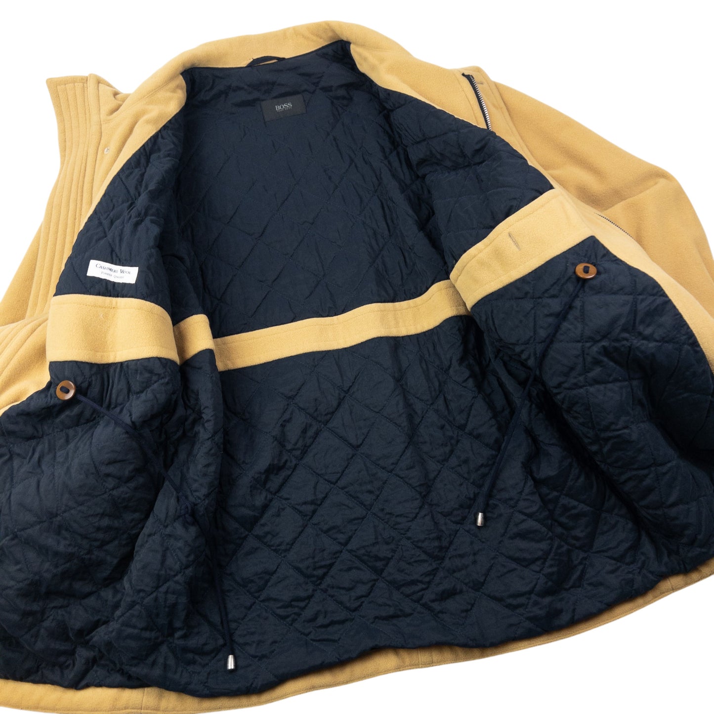 Vintage 90s Hugo Boss Zip Up Cashmere Jacket Size XL