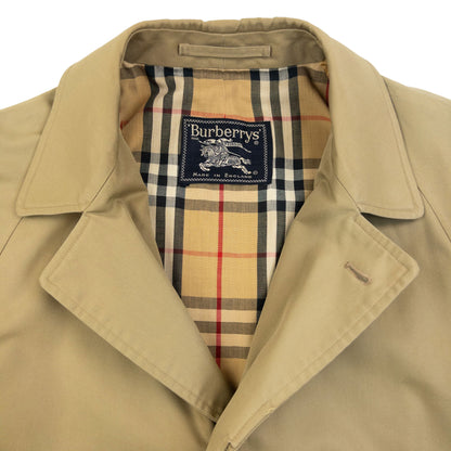 Vintage 90s Burberry Nova Check Lined Trench Jacket Size M