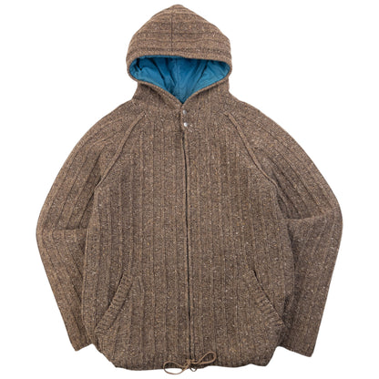 Vintage 2000s Diesel Keep Frozen Reversible Wool Knit Jacket Size M