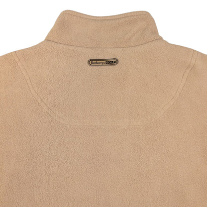 Vintage Burberry Golf Nova Check Lined Q Zip Fleece Sweatshirt Size L