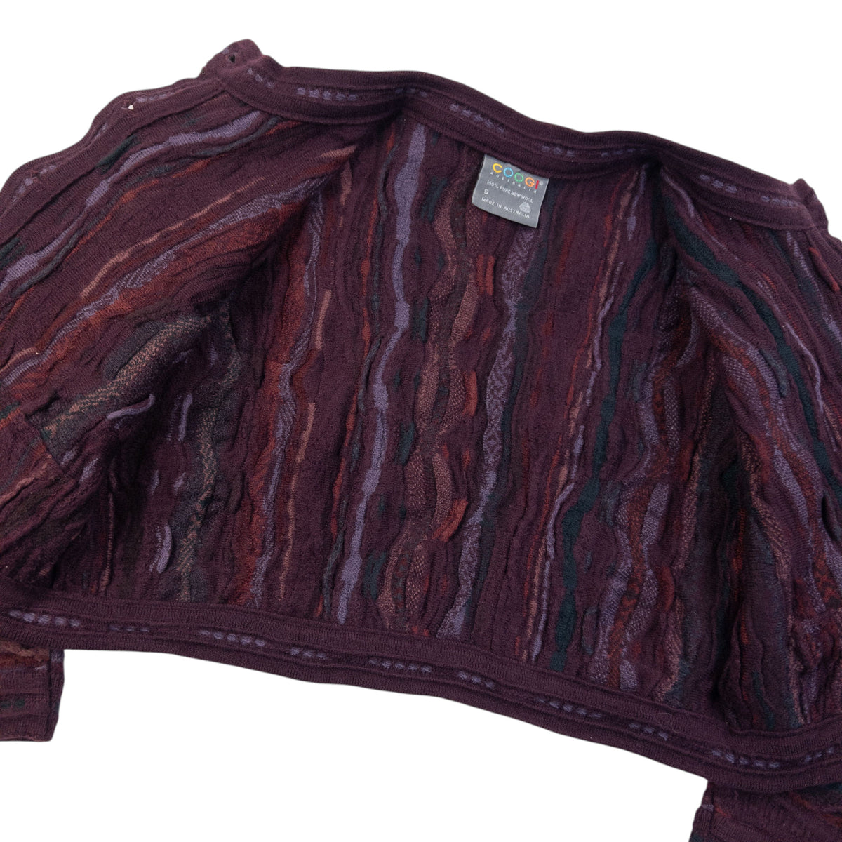 Vintage 2000s Coogi Knit Cardigan in purple (wool), photo 4