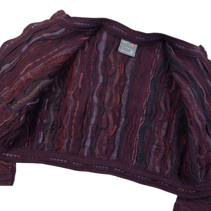Vintage 2000s Coogi Knit Cardigan in purple (wool), photo 4