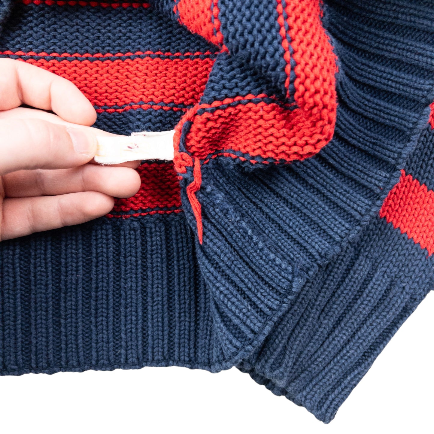 Vintage 90s Polo Ralph Lauren Crest Striped Knit Jumper Size M