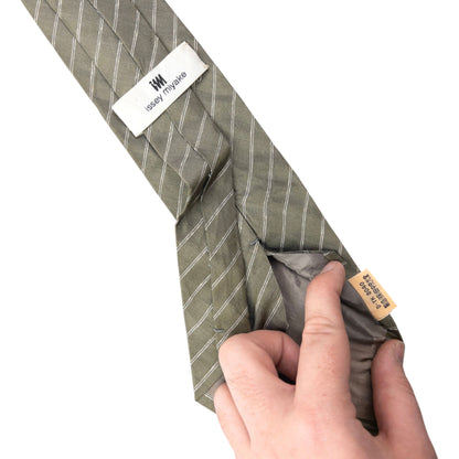 Vintage 90s Issey Miyake Striped Silk Tie