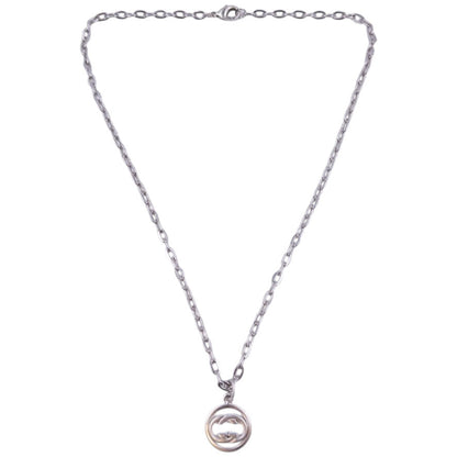 Vintage Gucci Silver Logo Necklace