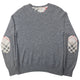 Vintage 2000s Burberry Brit Nova Check Elbow Patch Cashmere Jumper Size M