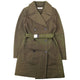 Vintage 2000s Prada Quilted Belt Waist Trench Jacket Womens Size M