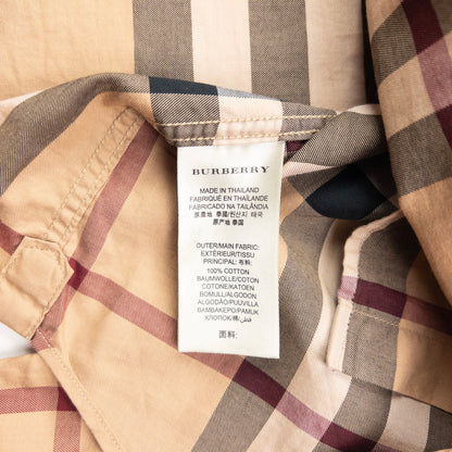 Vintage Burberry Brit Nova Check Long Sleeve Button Up Shirt Size S
