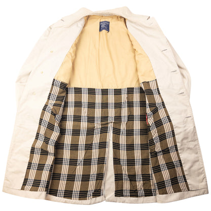 Vintage 80s Burberry Nova Check Lined Trench Jacket Size XL
