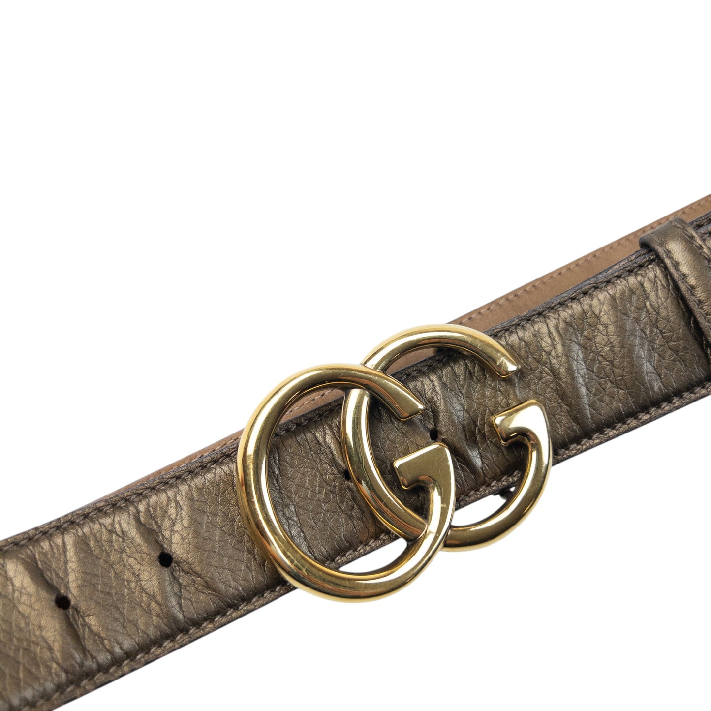 Vintage 2000s Gucci Metallic Leather Belt Size S