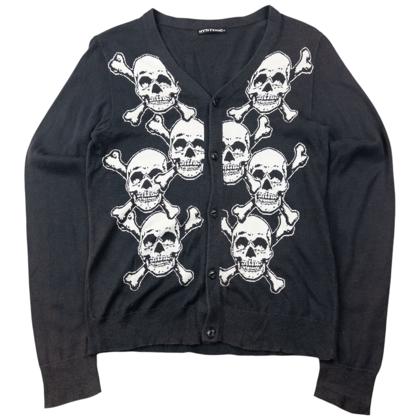 Vintage 2000s Hysteric Glamour Skull Print Cardigan Womens Size S