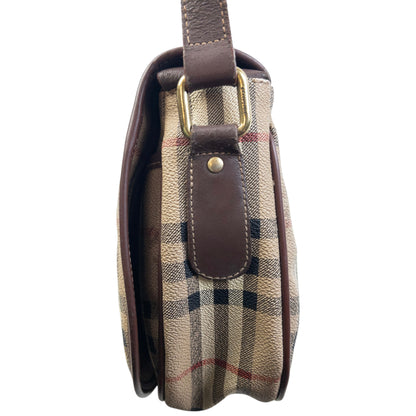 Vintage 90s Burberry Nova Check Leather Crossbody Bag