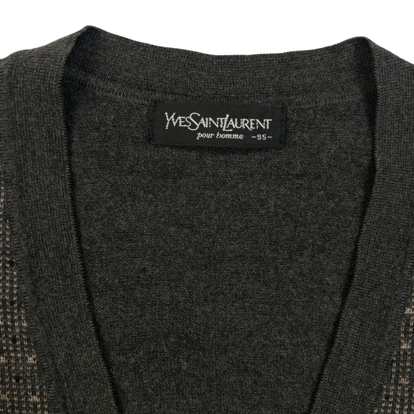 Vintage 90s YSL Yves Saint Laurent Pattern Cardigan Size S
