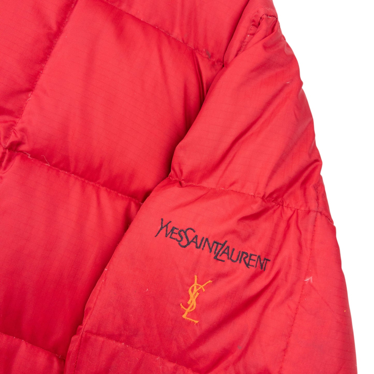 Vintage 90s YSL Yves Saint Laurent Zip Up Puffer Jacket Size XL