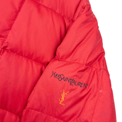 Vintage 90s YSL Yves Saint Laurent Zip Up Puffer Jacket Size XL