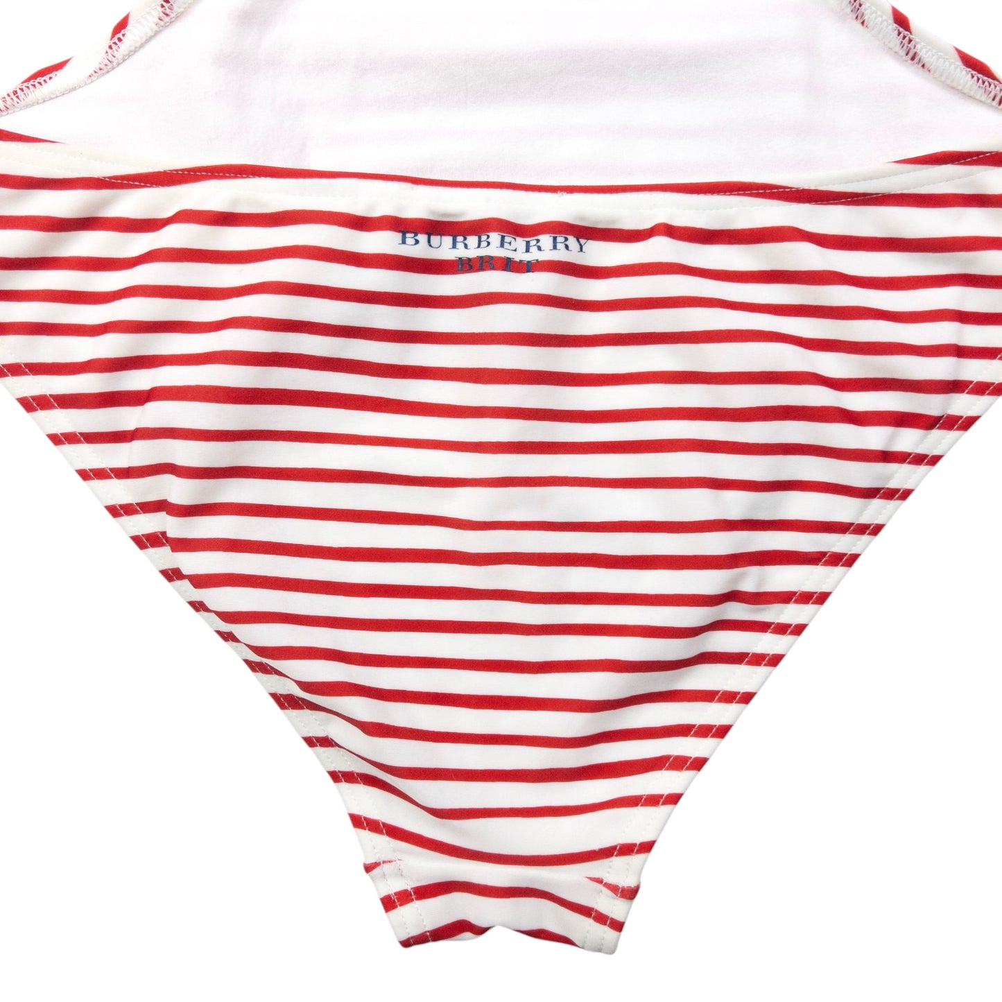 Vintage Burberry Brit Striped Monokini Swimming Costume Womens Size L