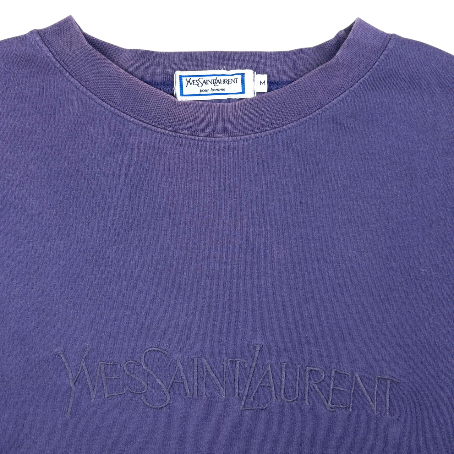 Vintage YSL Yves Saint Laurent Embroidered Sweatshirt Size S