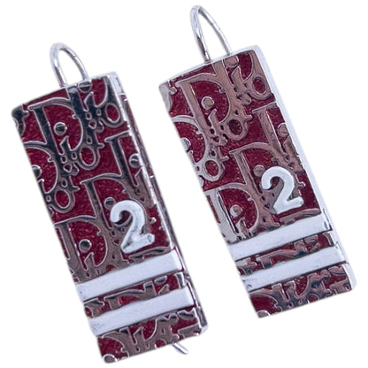 Vintage 2000s Dior By John Galliano Monogram Number Earrings